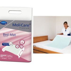 MoliCare® Premium Bed Mat Τextile Υποσέντονο πολλαπλών χρήσεων 7 σταγόνων με πτερύγια συγκράτησης (75x185cm) συσκευασία 1 τεμαχίου