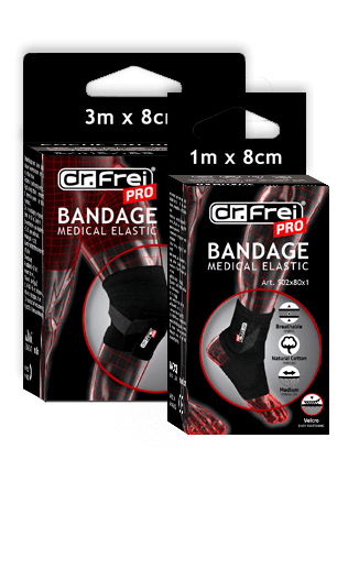 Ελαστικός επίδεσμος γόνατος 3m Dr Frei Pro so2x80x3