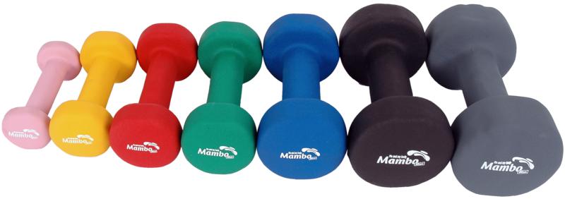 Αλτήρας χεριών Mambo Max Coated Dumbbell βινυλίου AC-3291 1X0.5 KG