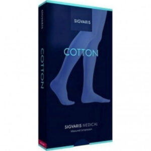 Κάλτσα ριζομηρίου με ζωνάκι Sigvaris Cotton Med CL2 22-36mm Hg Δεξί πόδι