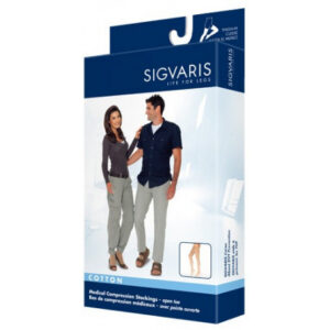 Κάλτσα ριζομηρίου Sigvaris Cotton 2 AG Ανοιχτά δάχτυλα